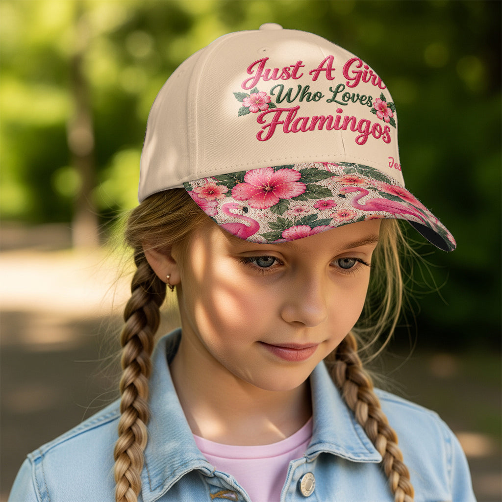 Just A Girl Who Loves Flamingos - Personalized Flamingo Classic Cap