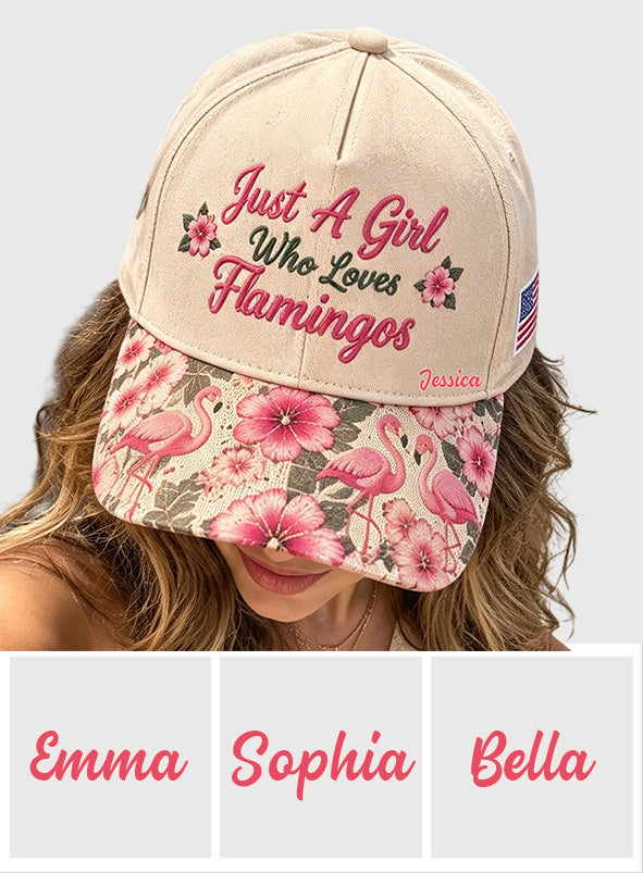 Just A Girl Who Loves Flamingos - Personalized Flamingo Classic Cap