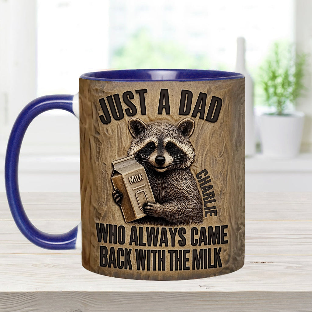 Papa kam mit der Milch zurück – personalisierte Tasse mit Vater-Akzent