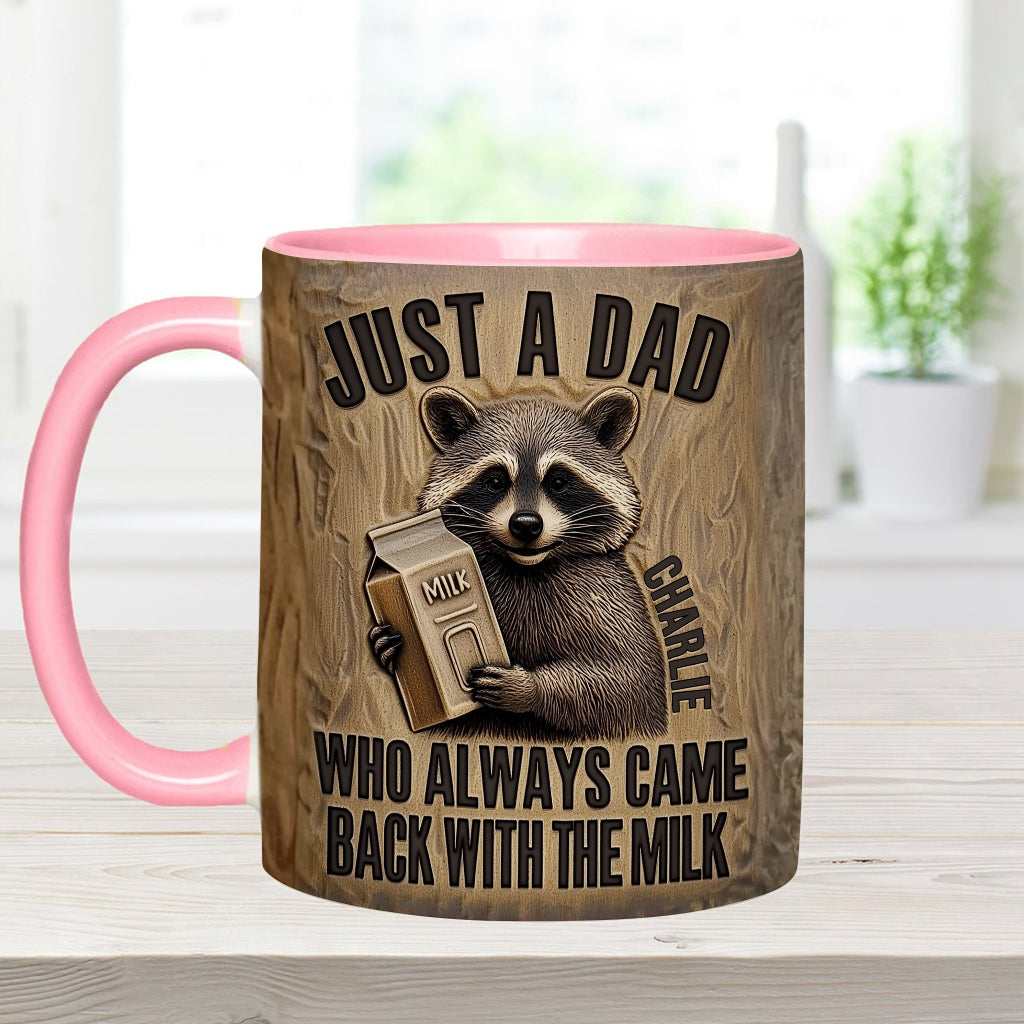 Papa kam mit der Milch zurück – personalisierte Tasse mit Vater-Akzent