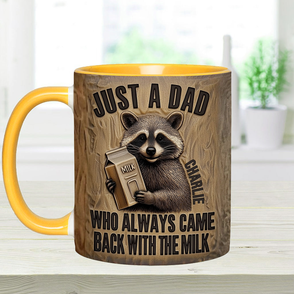 Papa kam mit der Milch zurück – personalisierte Tasse mit Vater-Akzent