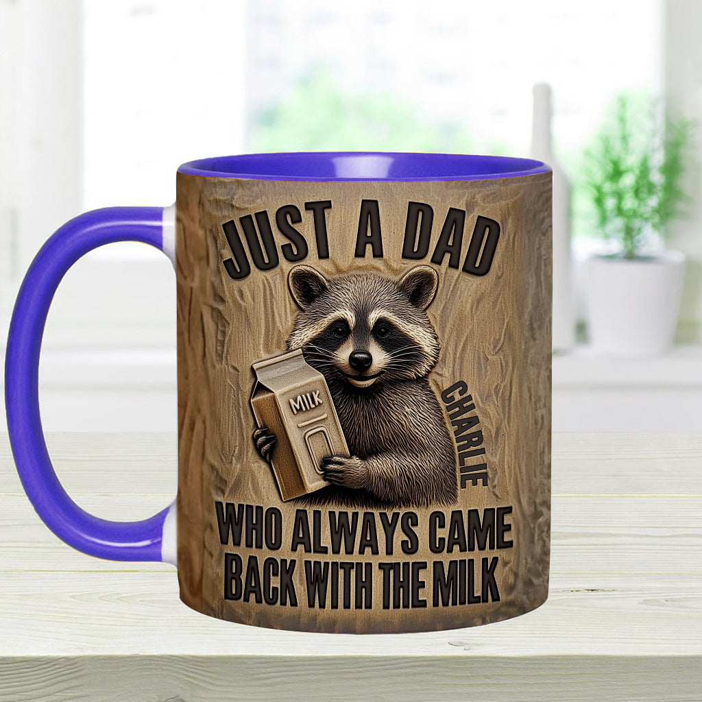 Papa kam mit der Milch zurück – personalisierte Tasse mit Vater-Akzent