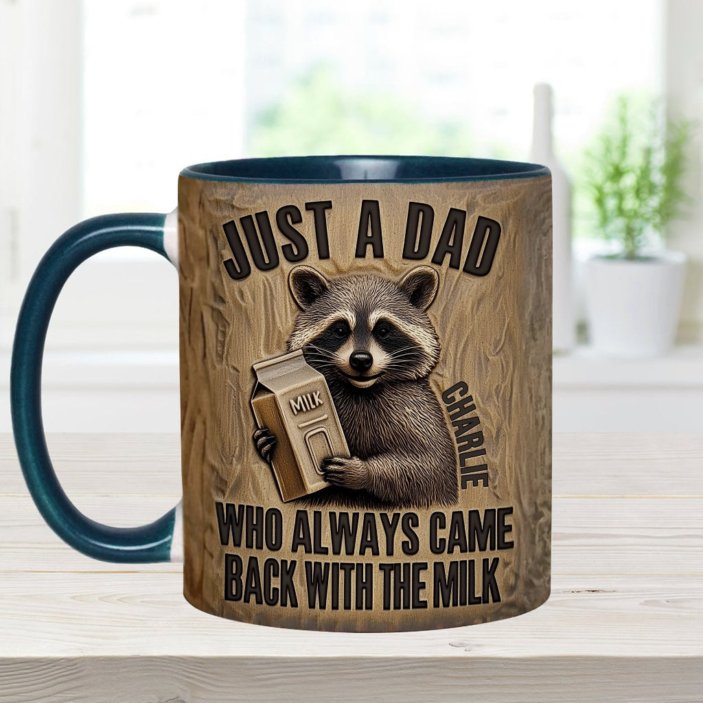Papa kam mit der Milch zurück – personalisierte Tasse mit Vater-Akzent