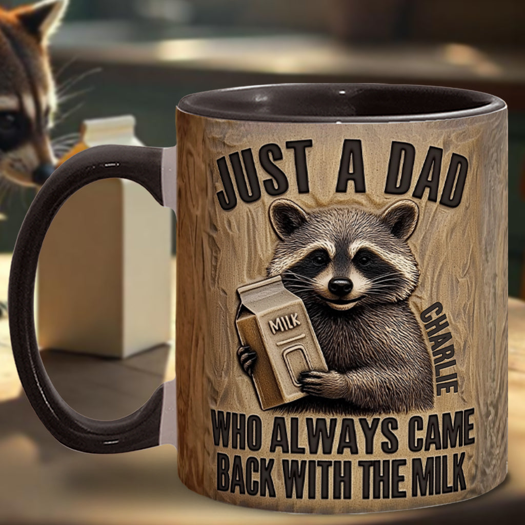 Papa kam mit der Milch zurück – personalisierte Tasse mit Vater-Akzent