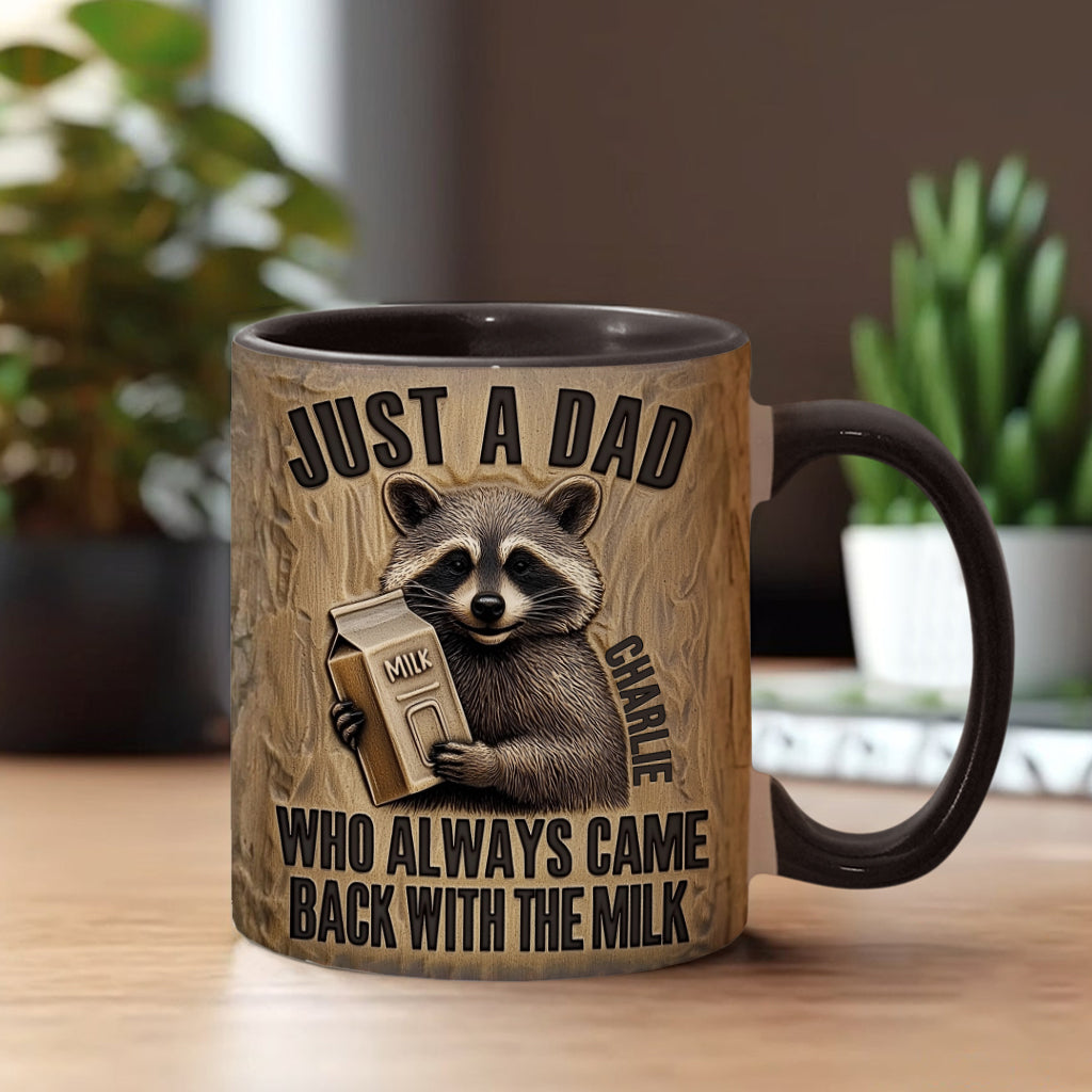 Papa kam mit der Milch zurück – personalisierte Tasse mit Vater-Akzent