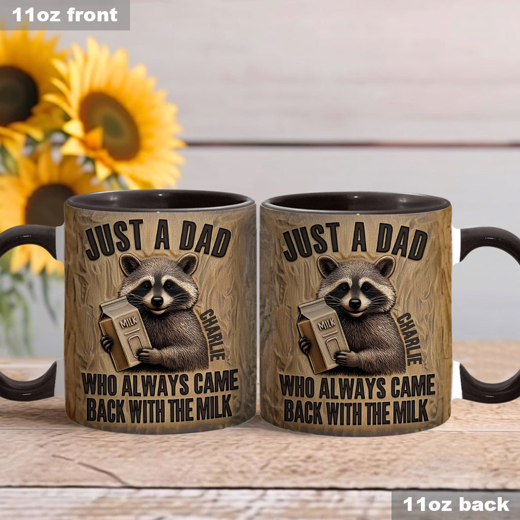 Papa kam mit der Milch zurück – personalisierte Tasse mit Vater-Akzent