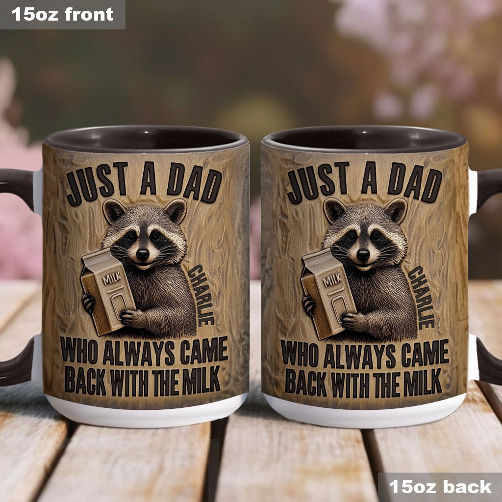 Papa kam mit der Milch zurück – personalisierte Tasse mit Vater-Akzent