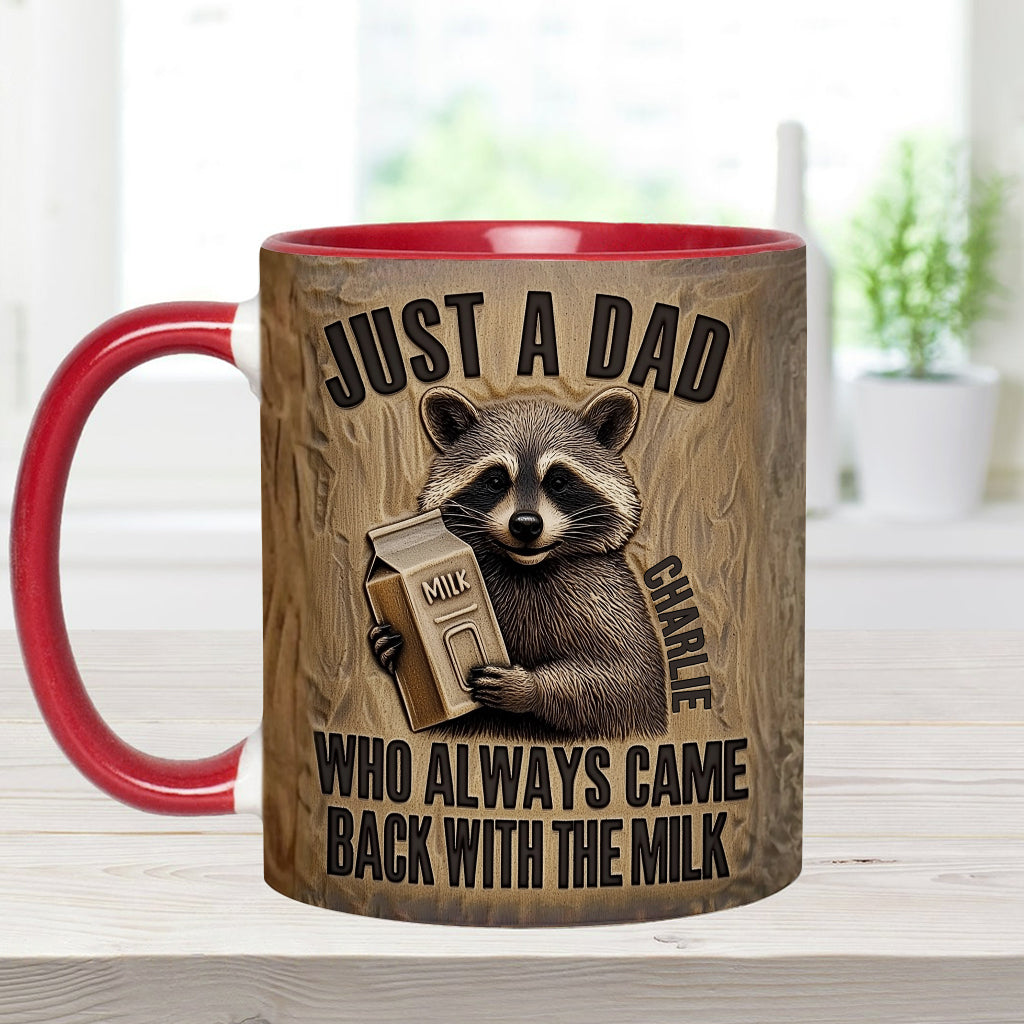 Papa kam mit der Milch zurück – personalisierte Tasse mit Vater-Akzent