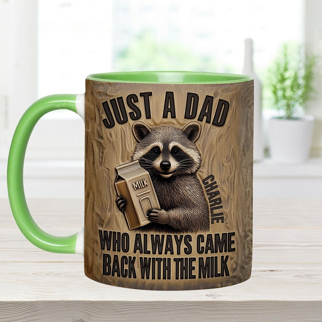 Papa kam mit der Milch zurück – personalisierte Tasse mit Vater-Akzent