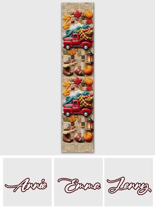 Tis The Season - Personalized Autumn Table Runner