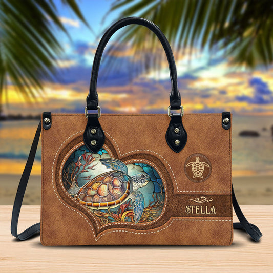 Turtle Lover - Personalisierte Handtasche aus Schildkrötenleder