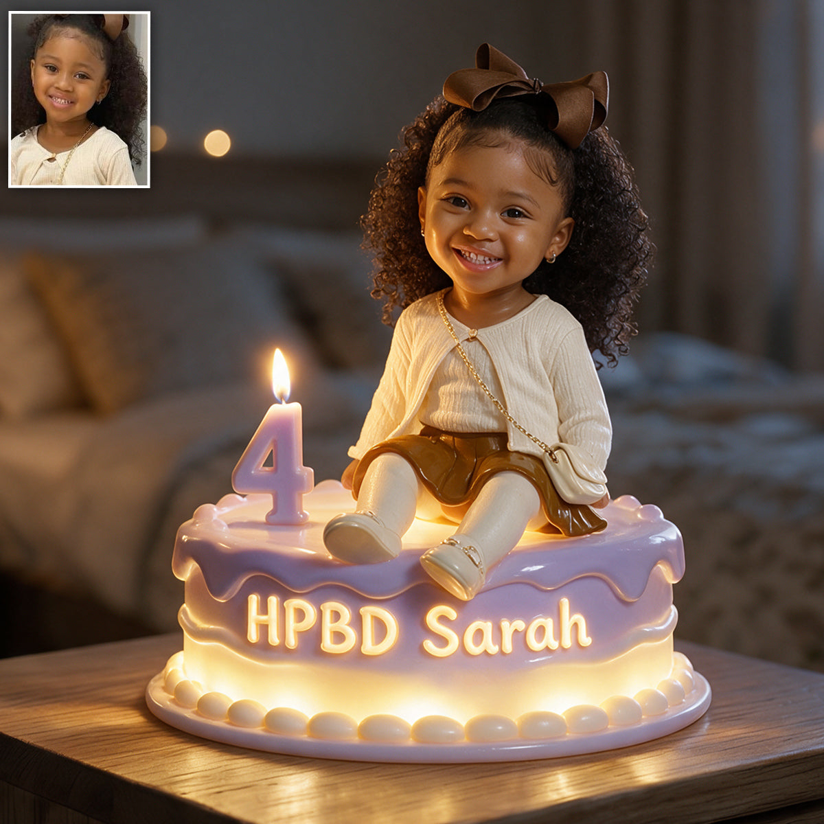Kid's Birthday Keepsake - Personalized Birthday Acrylic LED Night Light