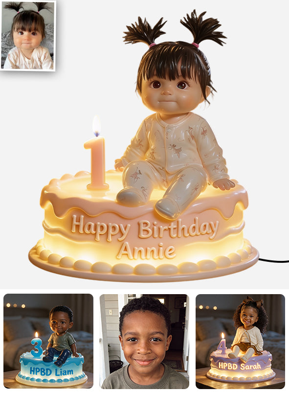 Kid's Birthday Keepsake - Personalized Birthday Acrylic LED Night Light