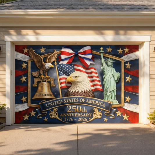 250. Jahrestag der USA – Personalisiertes Patriot-Garagentorbanner