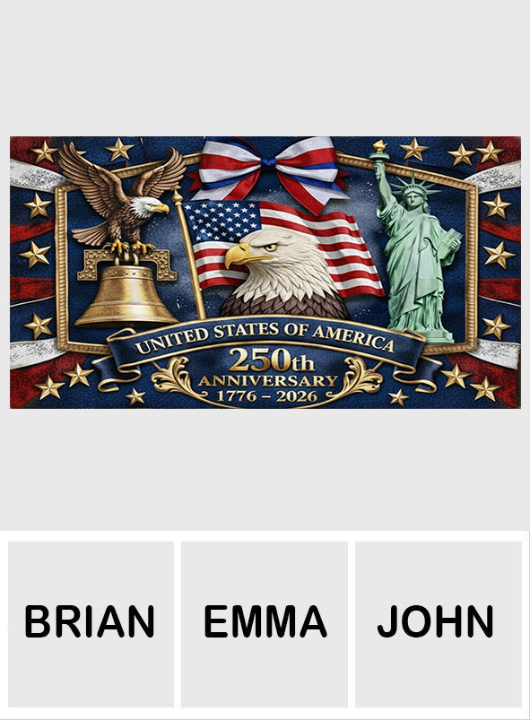 250. Jahrestag der USA – Personalisiertes Patriot-Garagentorbanner