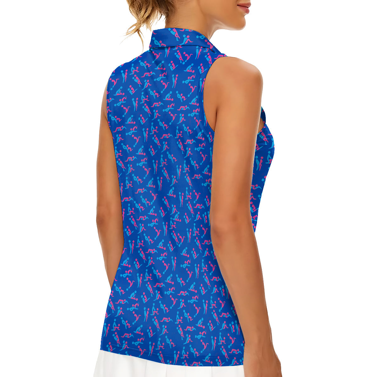 Witziges Geschenk für sie – personalisiertes ärmelloses Polo-Shirt für Paare