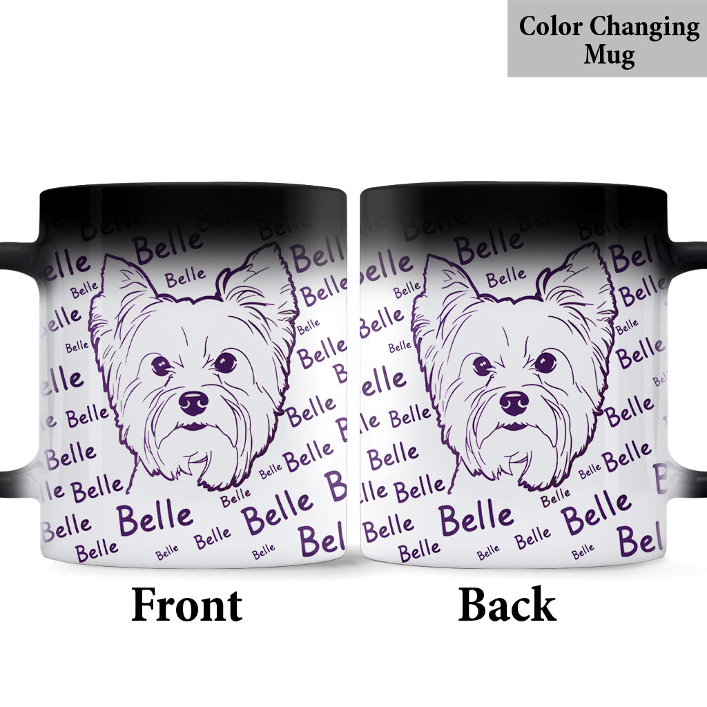 Einzigartiges Geschenk für Haustiere, minimalistisch und schlecht gezeichnet – personalisierte Hundetasse