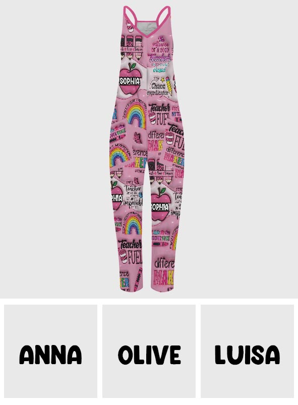 Beste Lehrerin aller Zeiten – Personalisierter, locker sitzender Overall/Strampler für Lehrerinnen