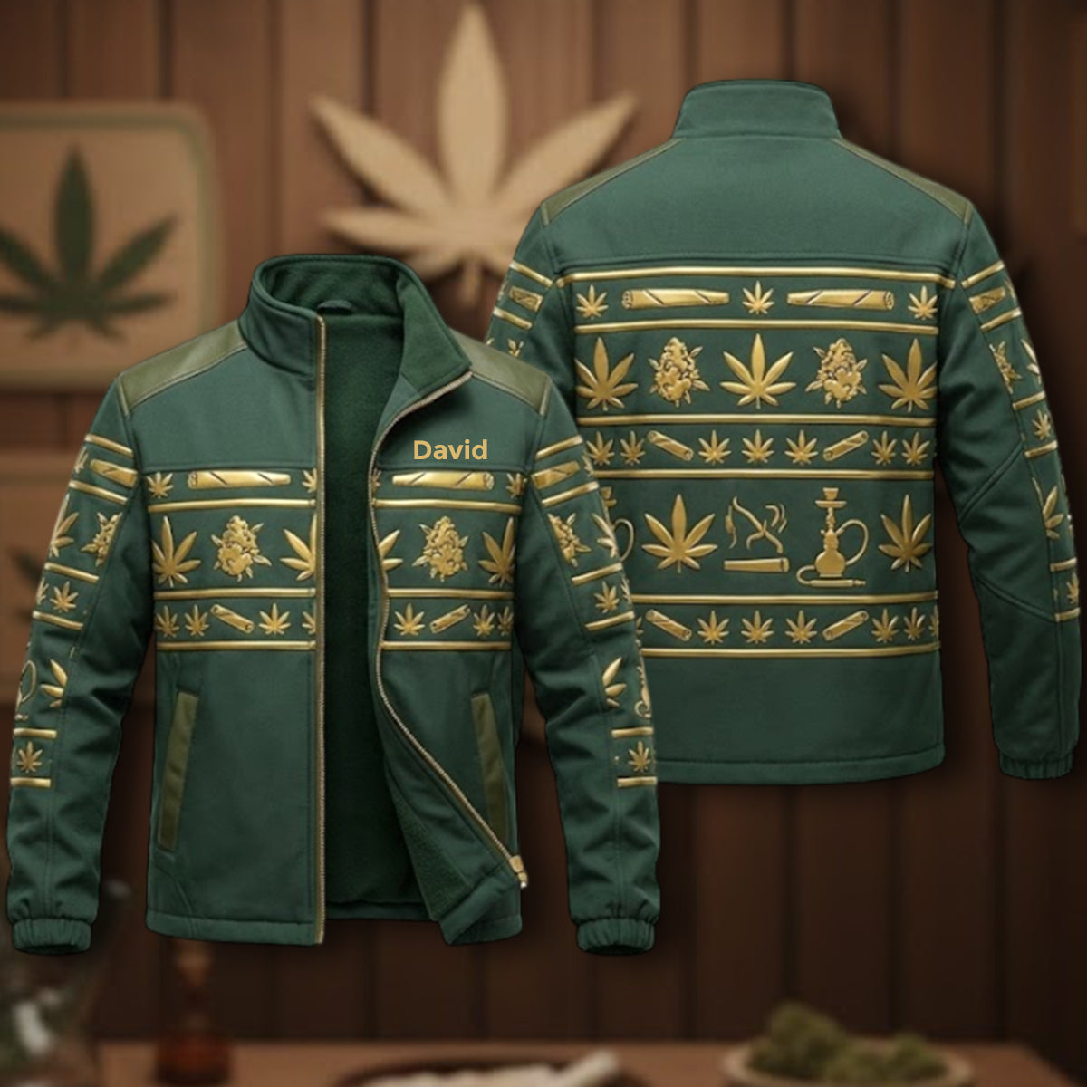 Unterstütze deine lokalen Landwirte – personalisierte Weed-Zip-Jacke