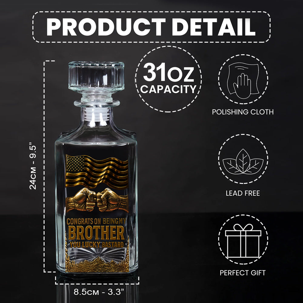 Glückwunsch, dass du mein Bruder bist – personalisiertes Whiskyglas für Geschwister