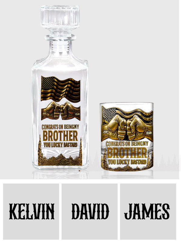 Glückwunsch, dass du mein Bruder bist – personalisiertes Whiskyglas für Geschwister