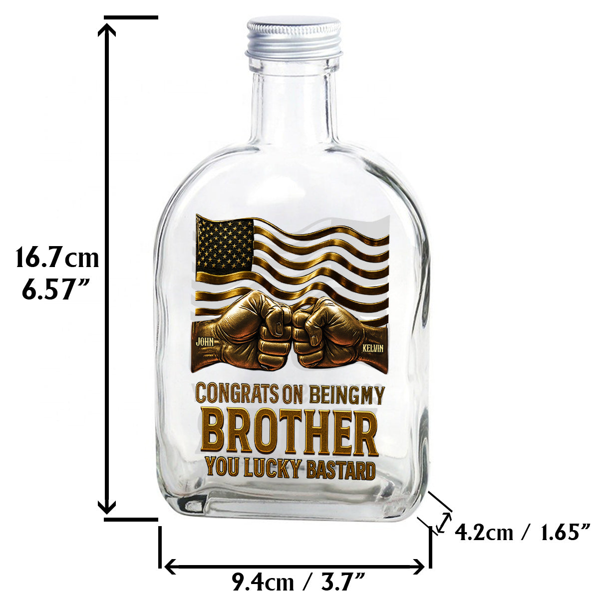 Glückwunsch, mein Bruder zu sein – personalisierte Weinflasche für Geschwister