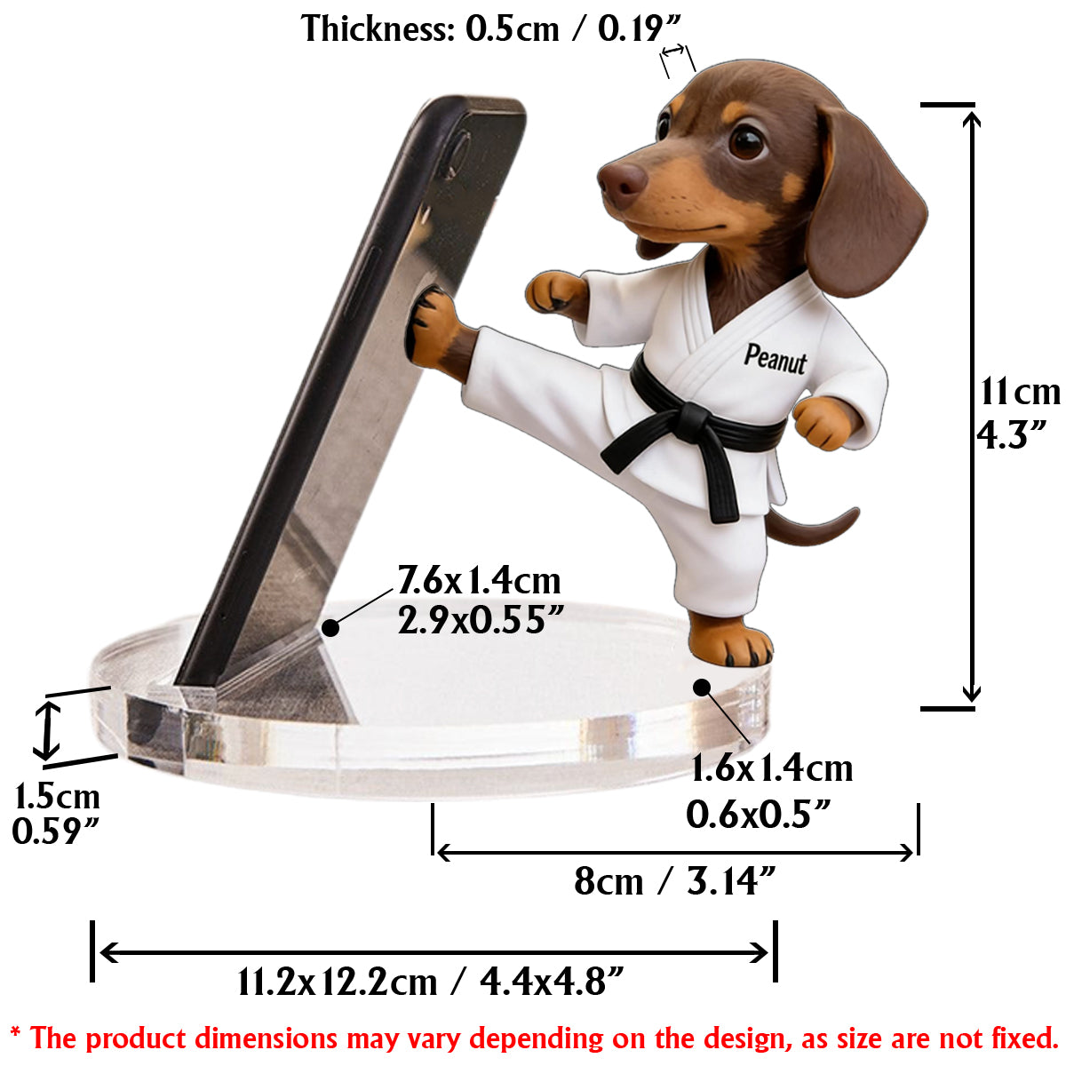 Geschenk für Tierbesitzer, Hundevater, Hundemutter,... - Personalisierter Hundetelefon/Tablet Halter