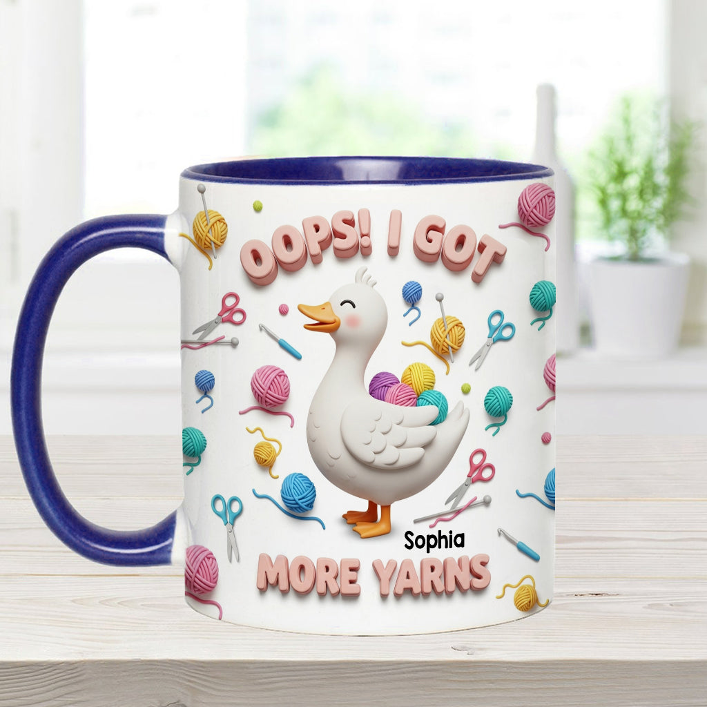 Oops! I Got More Yarns - Personalized Crocheting Accent Mug