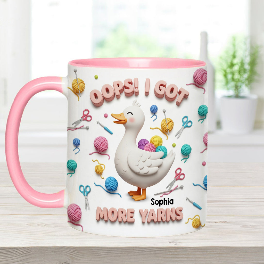 Oops! I Got More Yarns - Personalized Crocheting Accent Mug