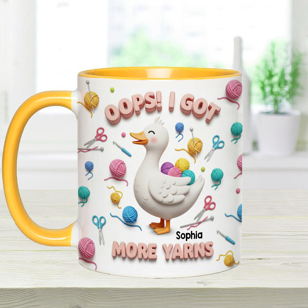 Oops! I Got More Yarns - Personalized Crocheting Accent Mug