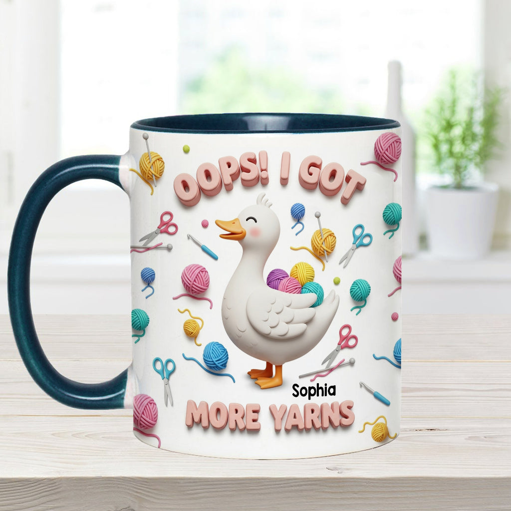 Oops! I Got More Yarns - Personalized Crocheting Accent Mug