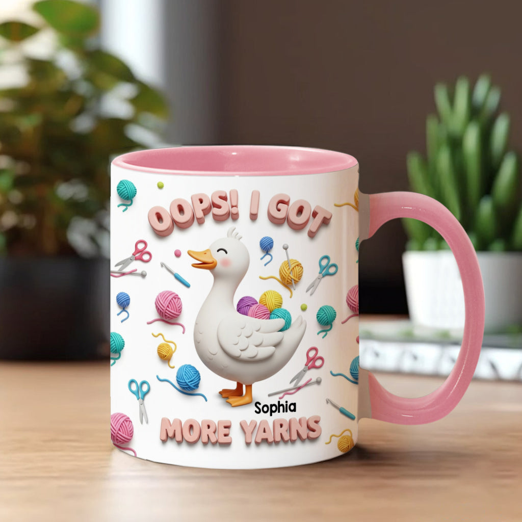 Oops! I Got More Yarns - Personalized Crocheting Accent Mug