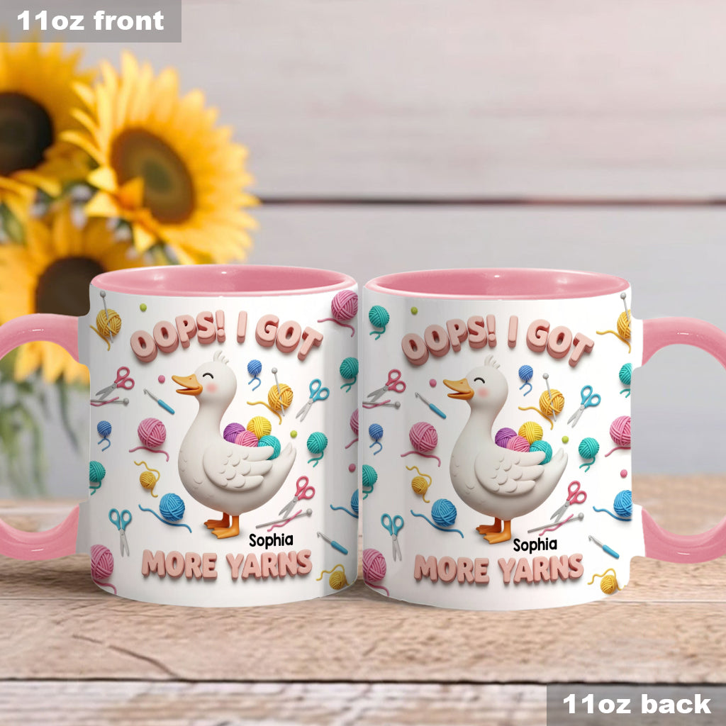 Oops! I Got More Yarns - Personalized Crocheting Accent Mug