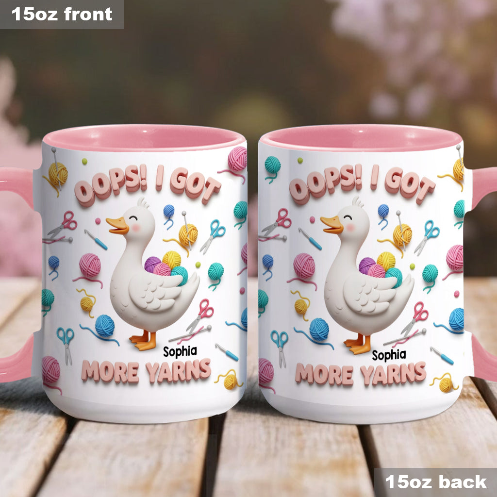 Oops! I Got More Yarns - Personalized Crocheting Accent Mug