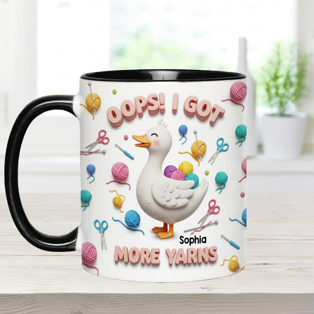 Oops! I Got More Yarns - Personalized Crocheting Accent Mug