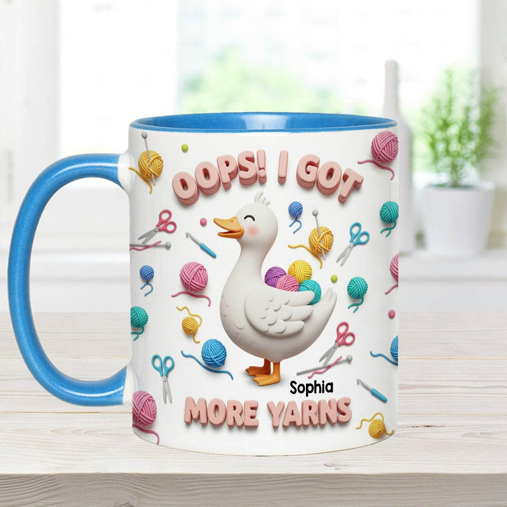 Oops! I Got More Yarns - Personalized Crocheting Accent Mug