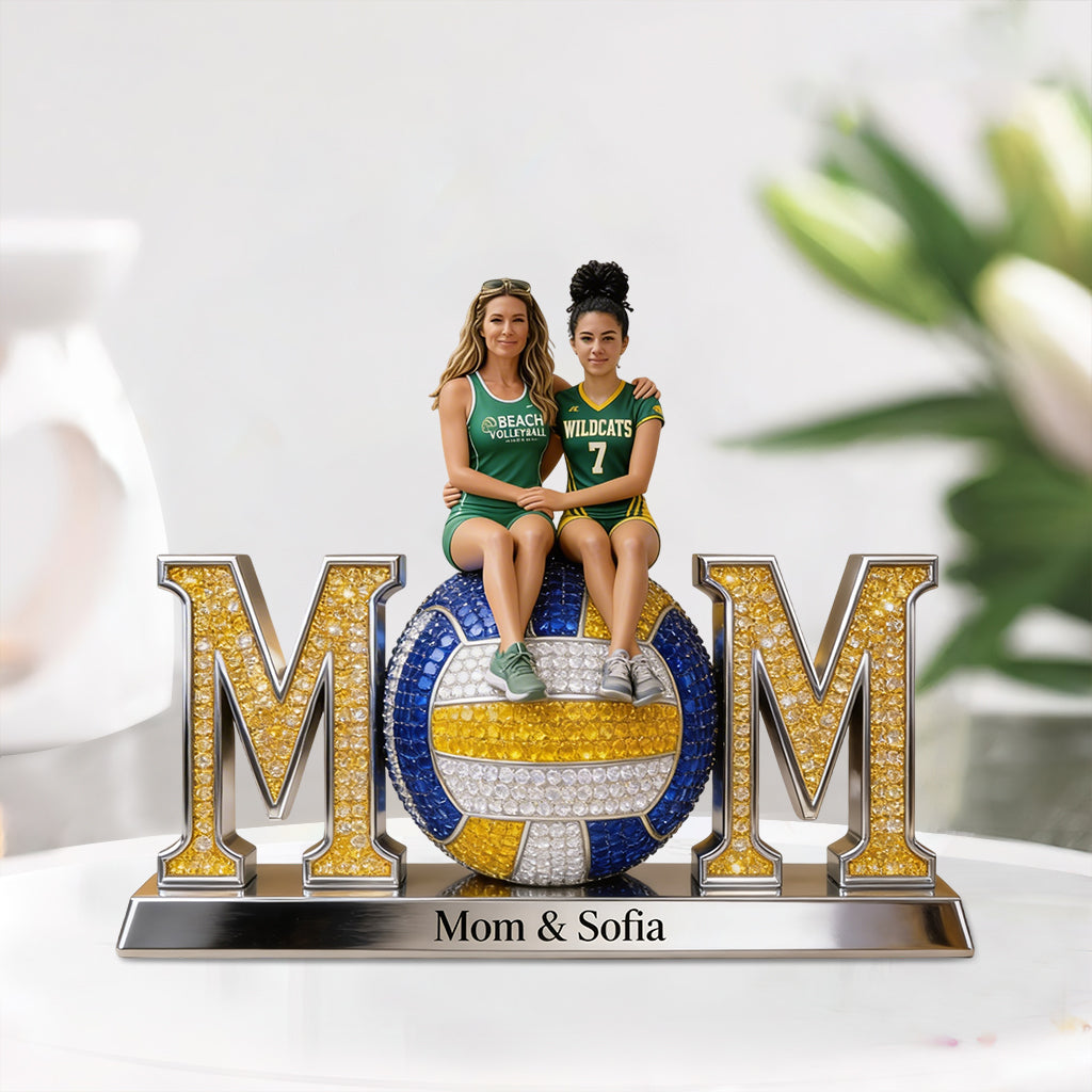Proud Volleyball Mom - Personalized Volleyball Custom Shaped Acrylic Plaque