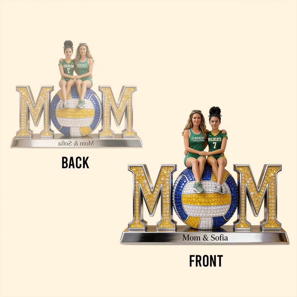 Proud Volleyball Mom - Personalized Volleyball Custom Shaped Acrylic Plaque