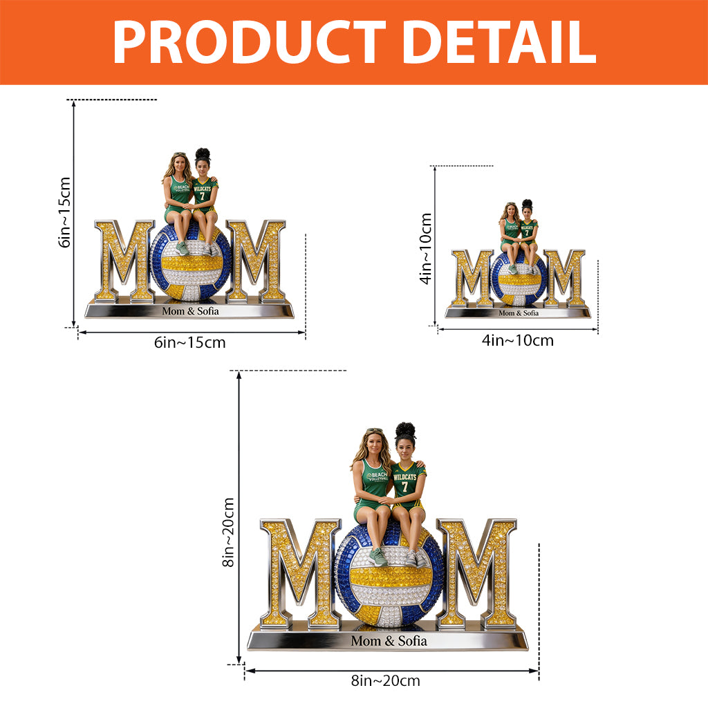 Proud Volleyball Mom - Personalized Volleyball Custom Shaped Acrylic Plaque