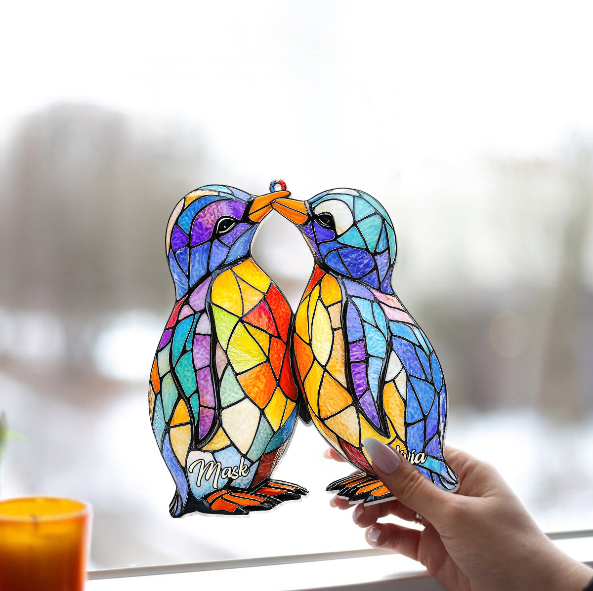 Du bist mein Pinguin – Personalisierter Fensterhänger für Pinguinliebhaber 