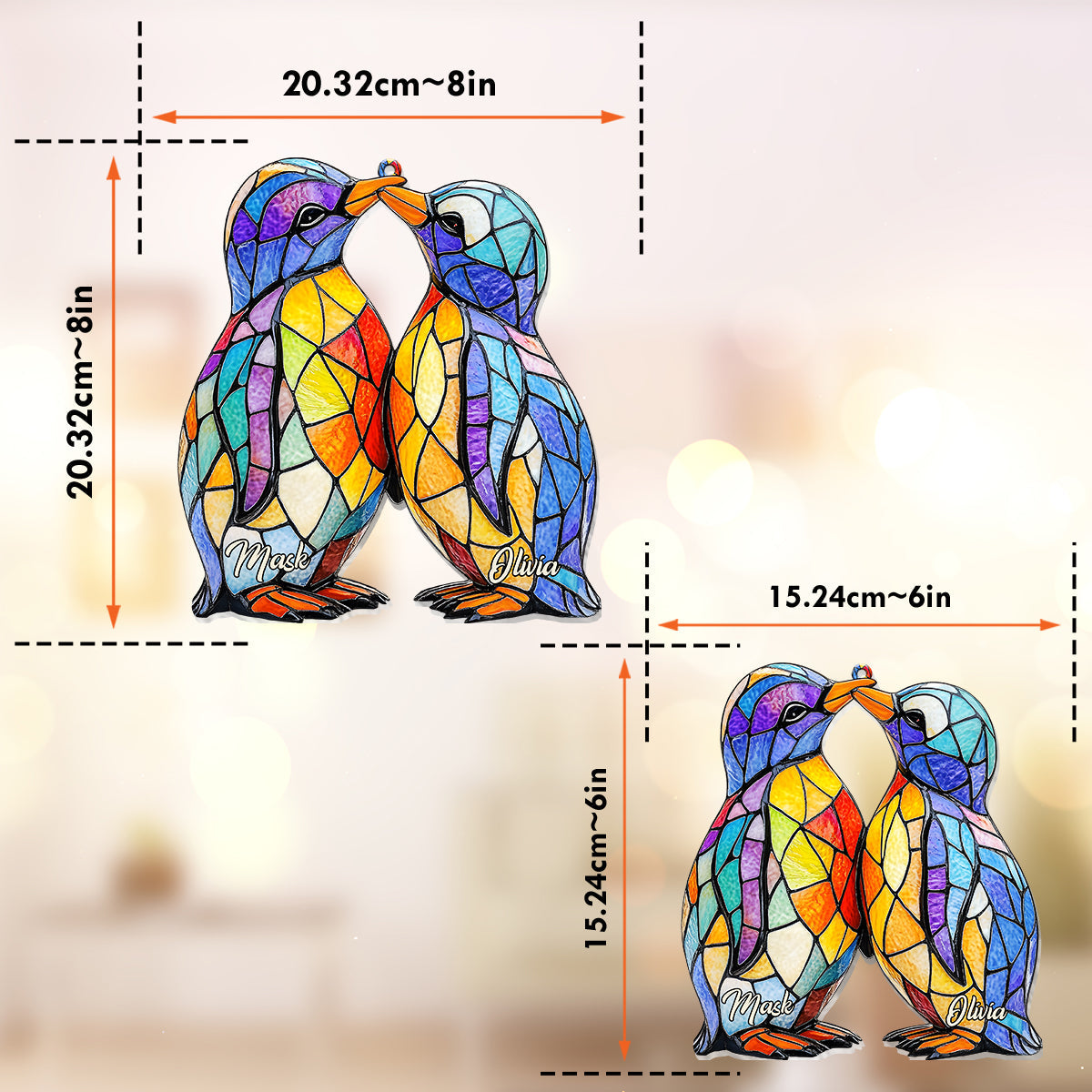 Du bist mein Pinguin – Personalisierter Fensterhänger für Pinguinliebhaber 