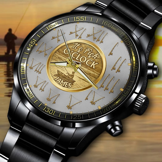 It's Fish O'clock - Personalized Fishing Hand Watch