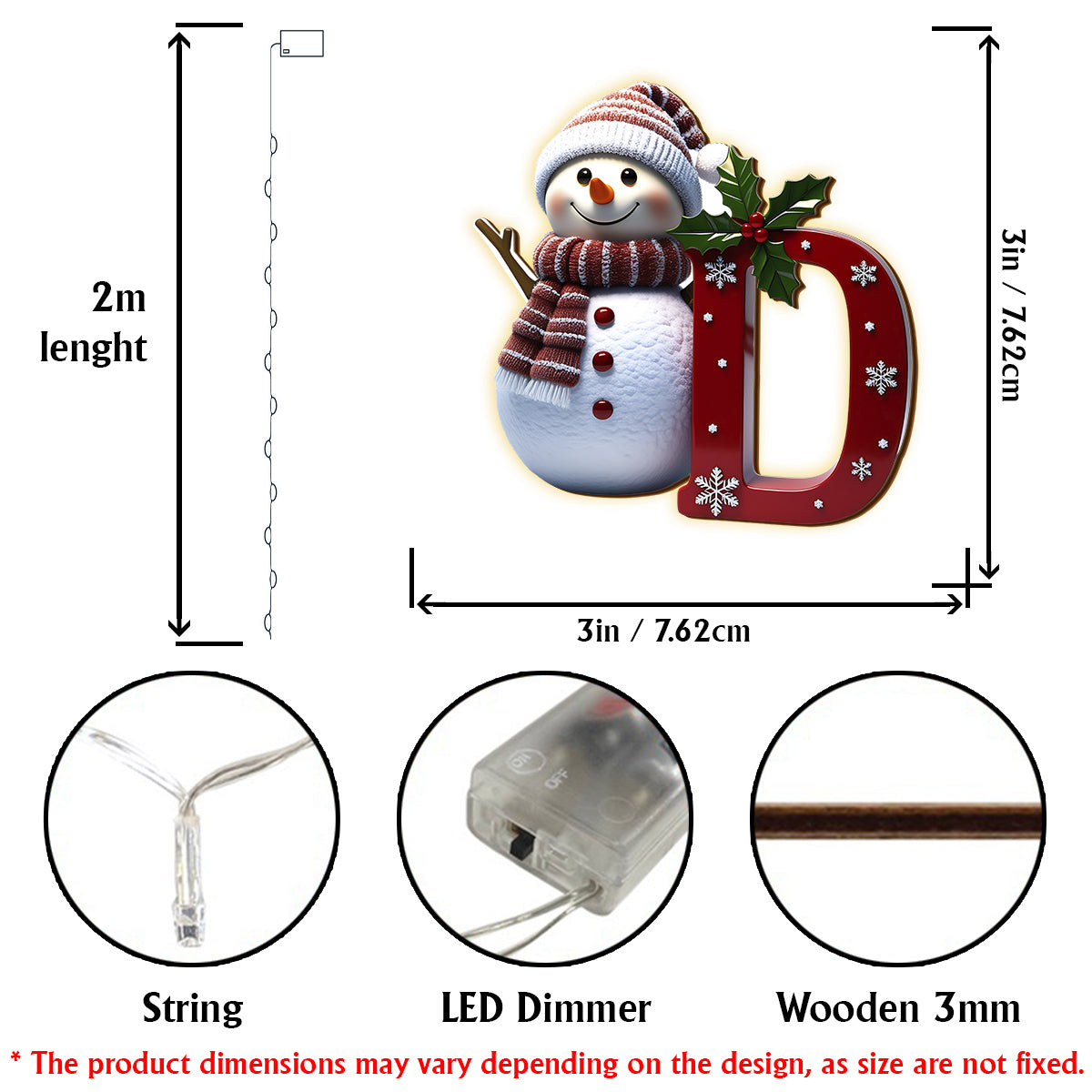 Glückliche Familie – Personalisierte Lichterkette für die Familie
