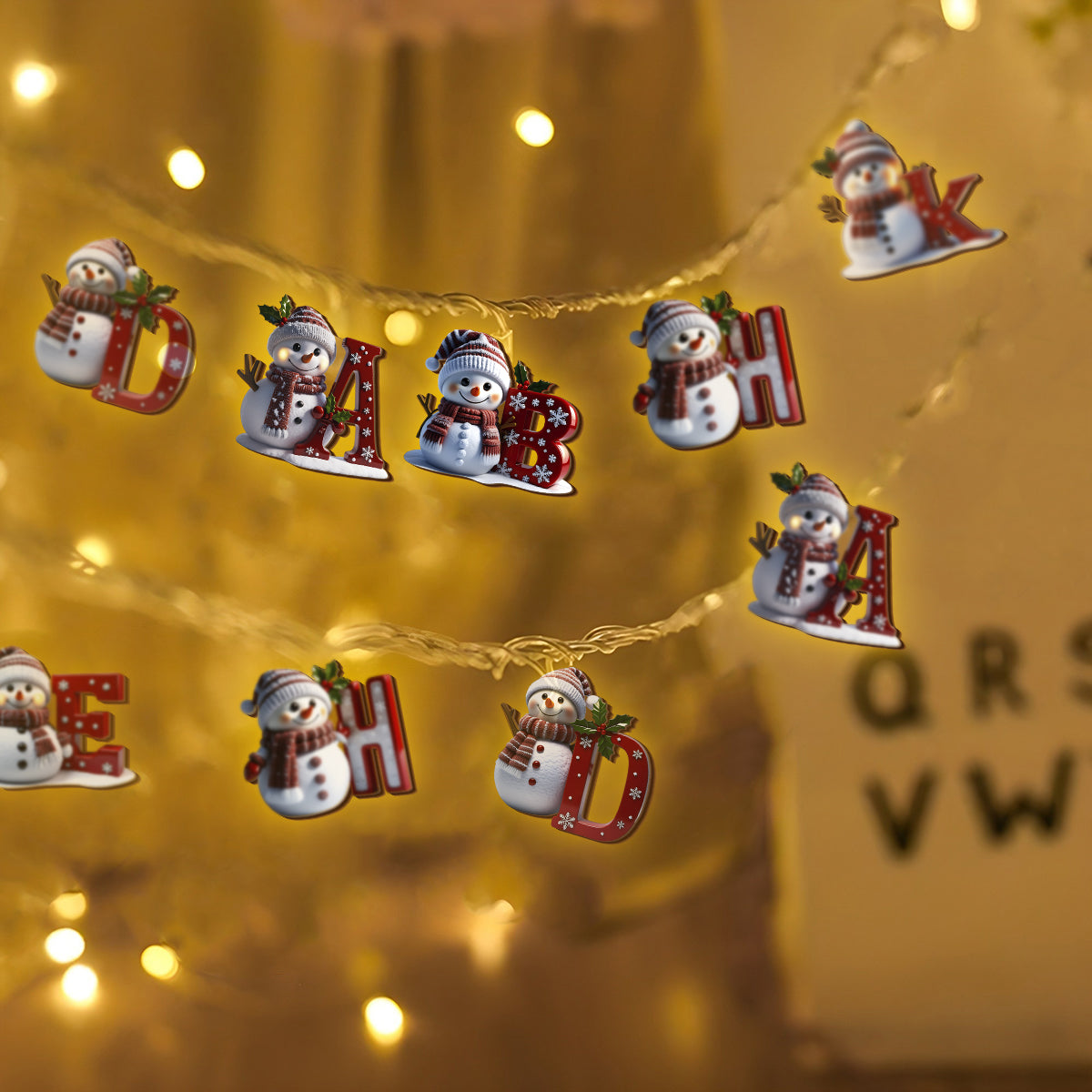 Glückliche Familie – Personalisierte Lichterkette für die Familie