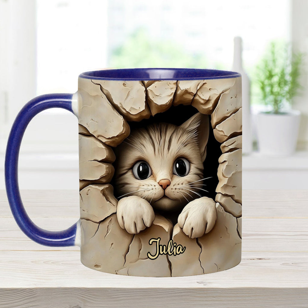 Niedliche Katze – Personalisierte Tasse mit Katzenmotiv