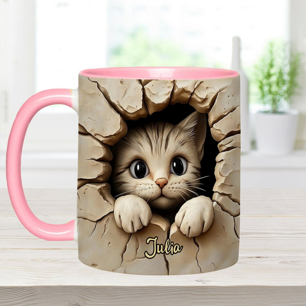 Niedliche Katze – Personalisierte Tasse mit Katzenmotiv