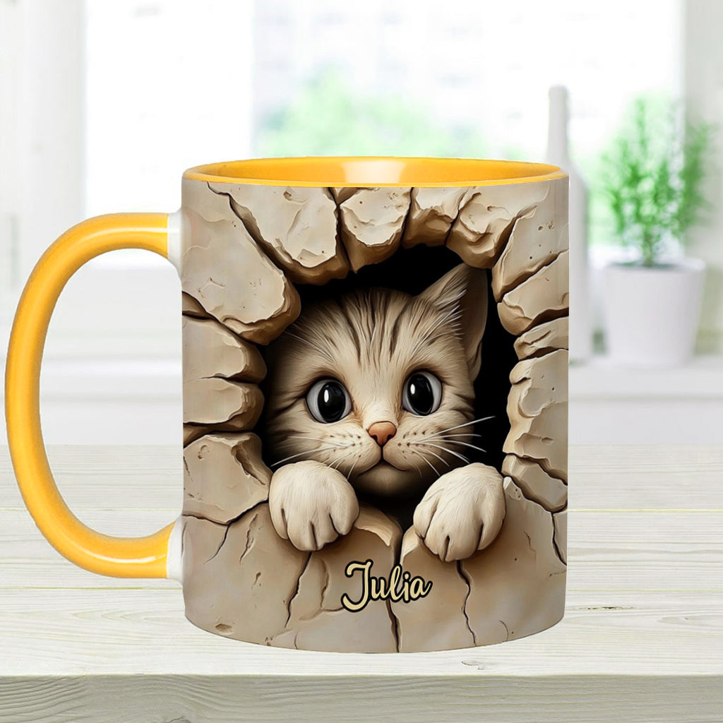 Niedliche Katze – Personalisierte Tasse mit Katzenmotiv