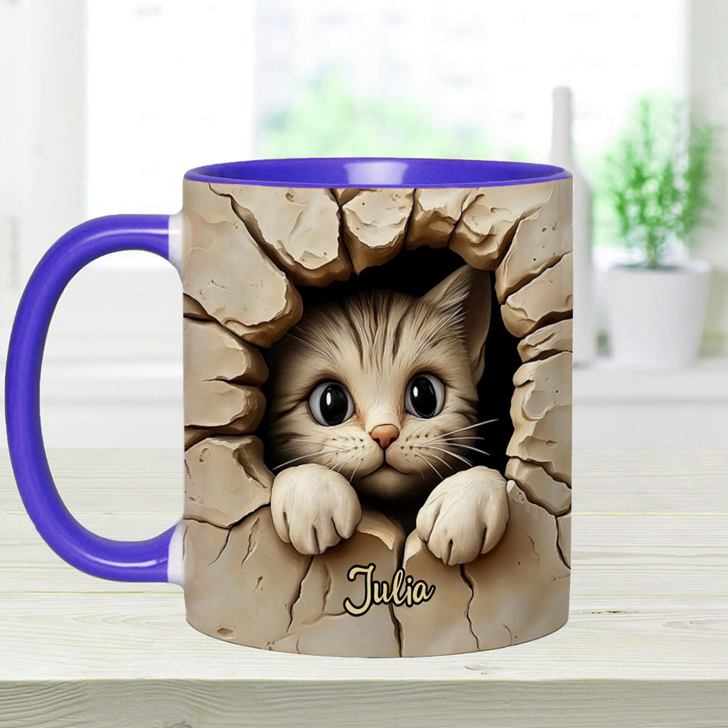 Niedliche Katze – Personalisierte Tasse mit Katzenmotiv