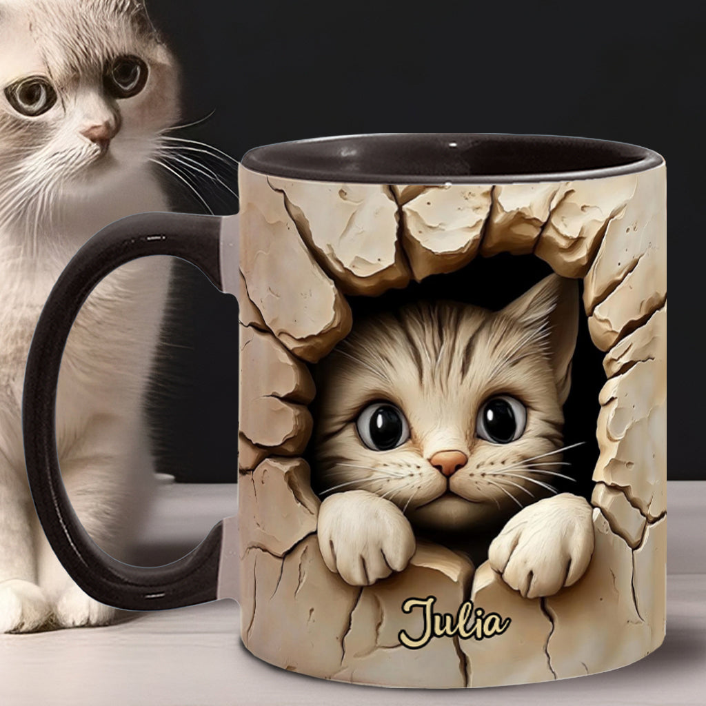 Niedliche Katze – Personalisierte Tasse mit Katzenmotiv