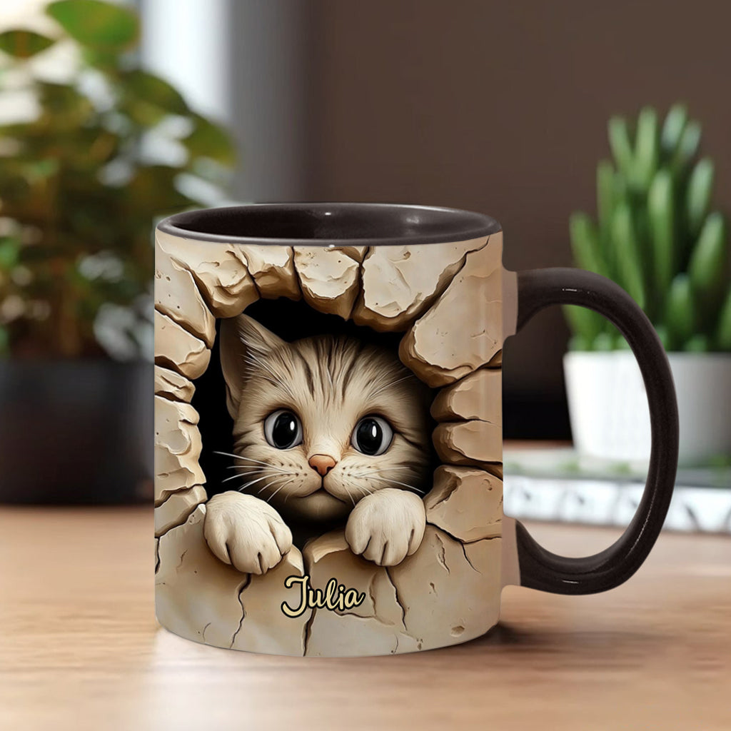 Niedliche Katze – Personalisierte Tasse mit Katzenmotiv
